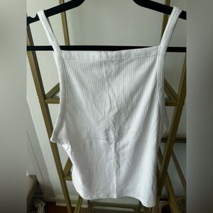 Free People Ribbed White Sleeveless Tank